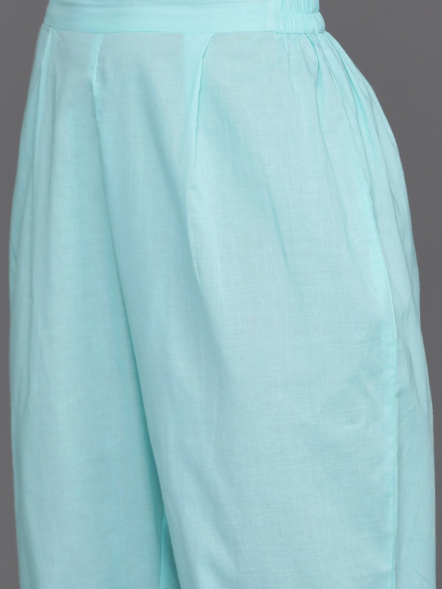 Ahalyaa Women's Traditional wear Kurta Set - Blue | Grocsy