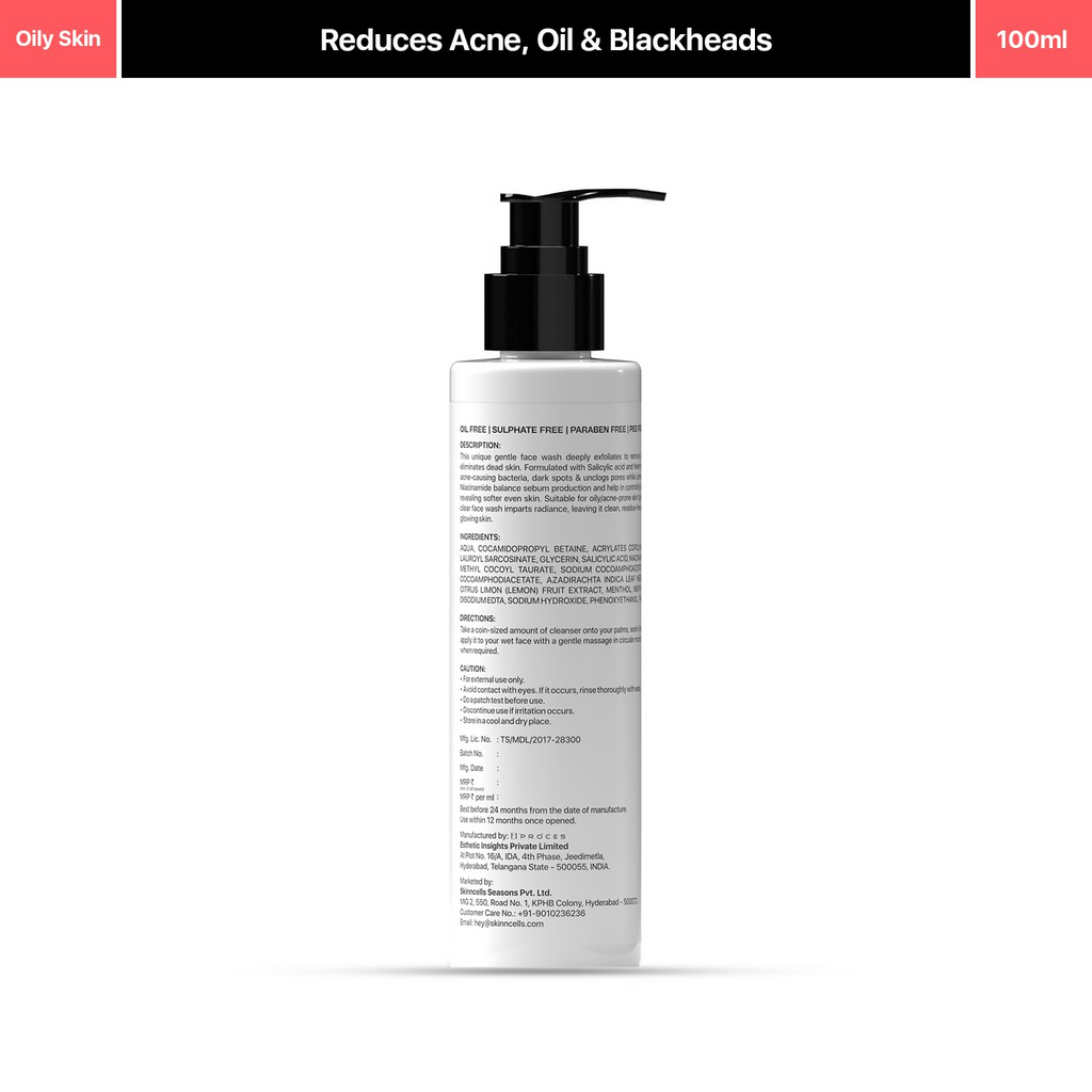 Underated Purifying and Acne Free Gel Face Wash | Grocsy