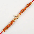 Ganesha Minimal Style Rakhi And Kaju Rolls Box | Grocsy
