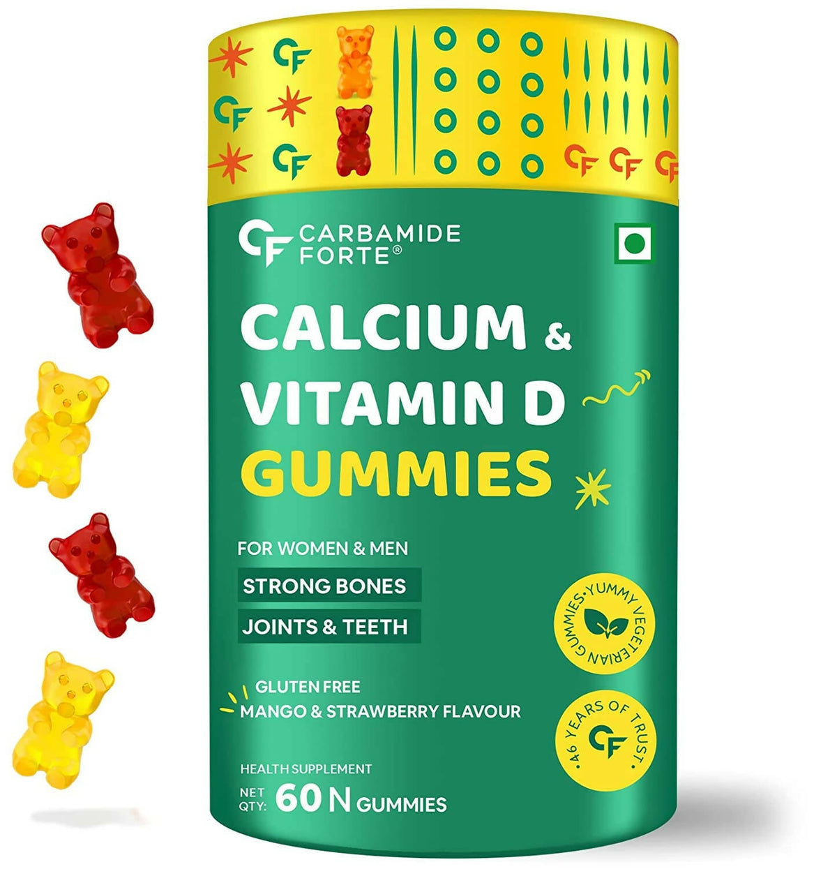 Carbamide Forte Calcium with Vitamin D Gummies for Men & Women | Grocsy
