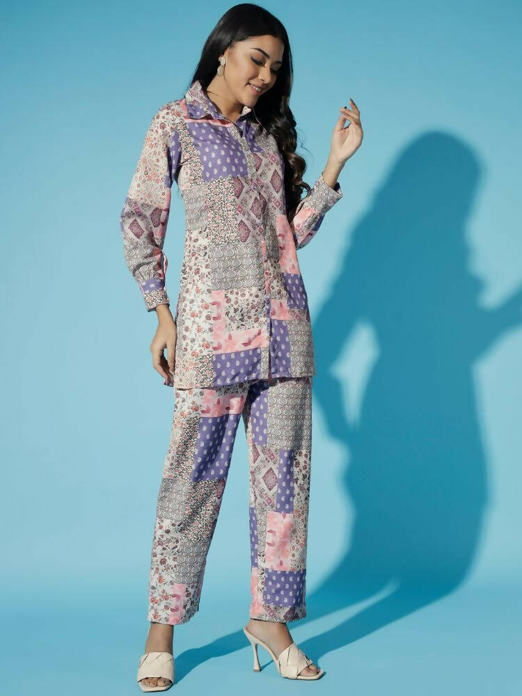 Myshka Women Multi-Printed Bling & Sparkly Co-Ords | Grocsy
