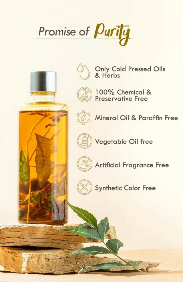 Nat Habit Neem Bhringraj Summer Hair Oil | Grocsy