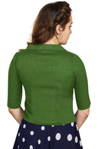 Aastha Fashion Women's Women's Green Art Silk Button Readymade Blouse | Grocsy