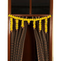 Tied Ribbons Yellow Entrance Hanging Marigold Flowers Bandhanwar Toran Garland with Bells | Grocsy