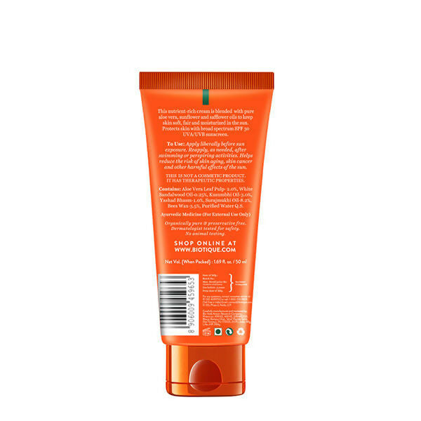 Biotique Bio Aloe Vera 30+ SPF Sunscreen Ultra Soothing Body Lotion | Grocsy
