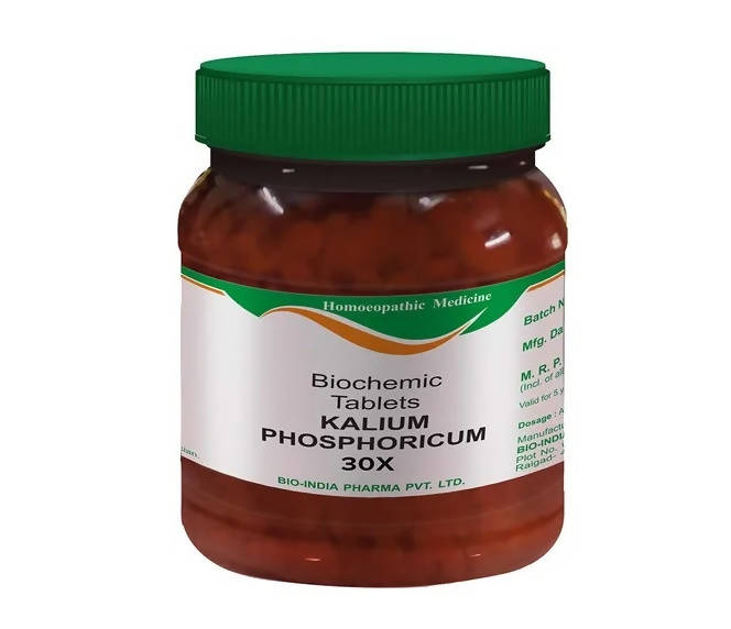 Bio India Homeopathy Kalium Phosphoricum Biochemic Tablets | Grocsy