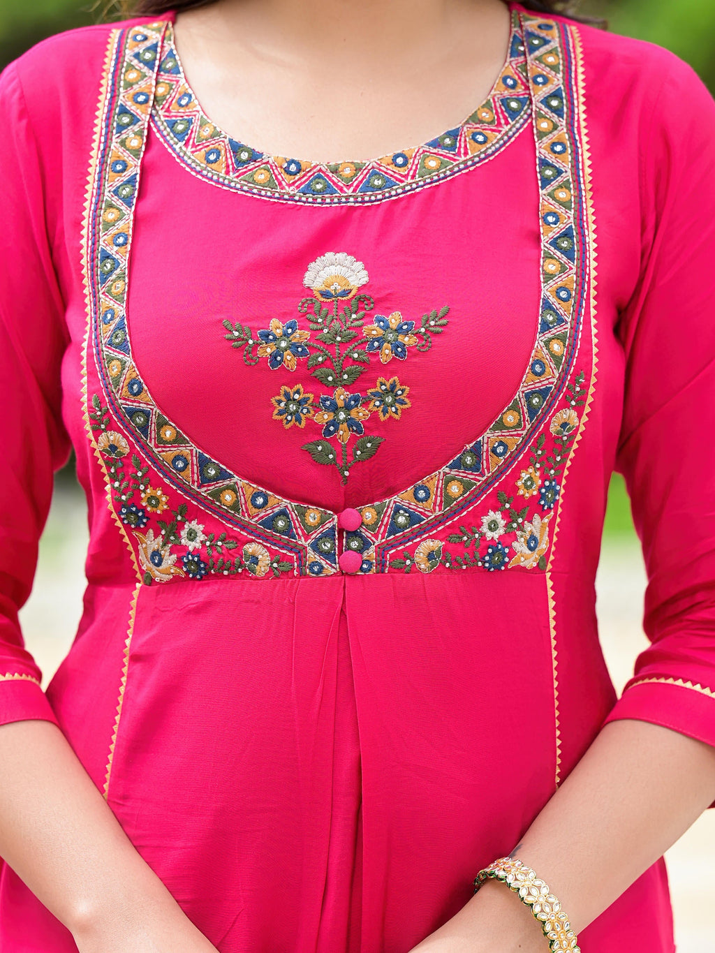Juniper Women's Pink Viscose Rayon Solid Kurta Set | Grocsy