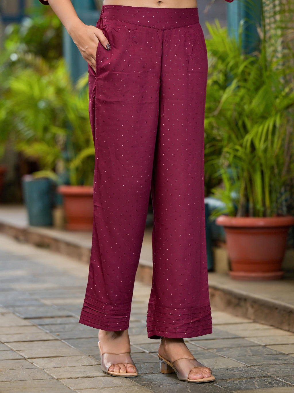 Juniper Plum Ethnic Motif Printed Liva Rayon Kurta Set With Coins | Grocsy