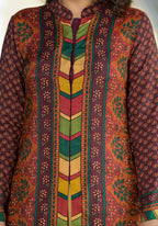 Juniper Multi Ethnic Motif Printed Viscose Tunic For Women | Grocsy