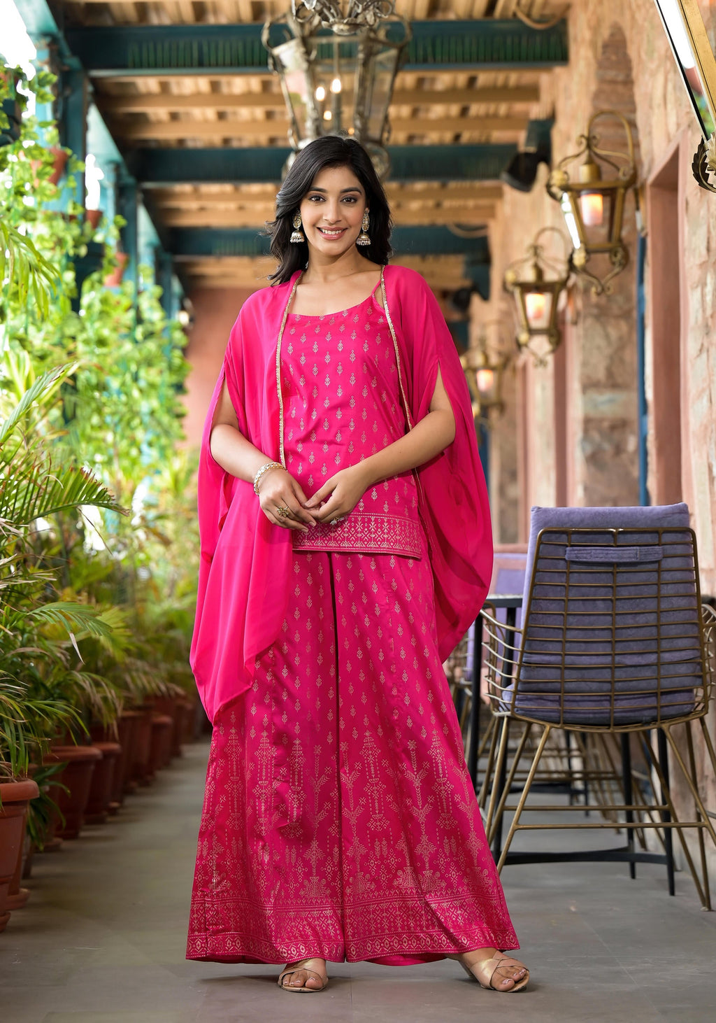 Juniper Women's Pink Polyester Printed Set | Grocsy