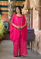 Juniper Women's Pink Polyester Printed Set | Grocsy