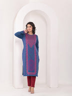 Juniper Neerja Indigo Heritage Kurta | Grocsy