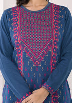 Juniper Neerja Indigo Heritage Kurta | Grocsy