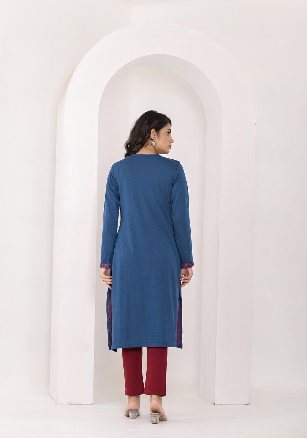 Juniper Neerja Indigo Heritage Kurta | Grocsy