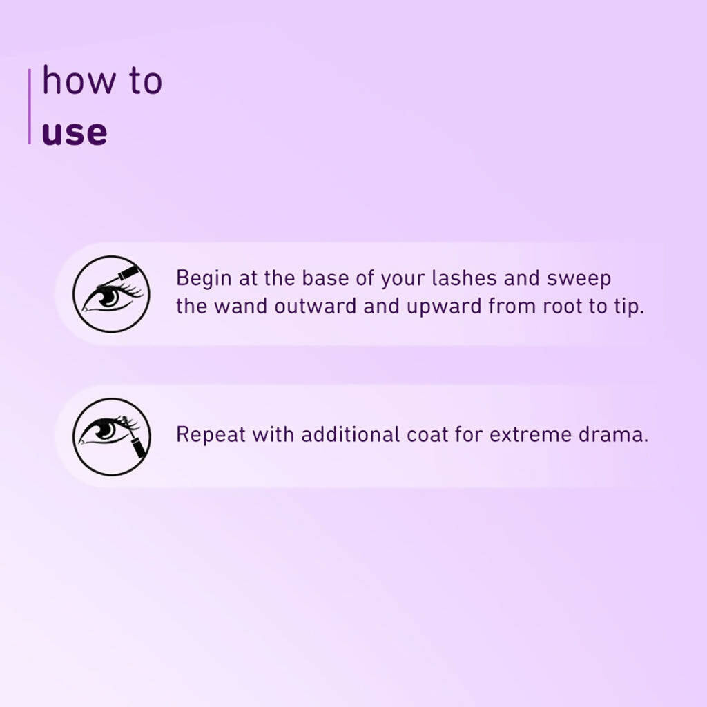 Plum Lash Drama 1-4 - All Mascara 01 Black | Grocsy