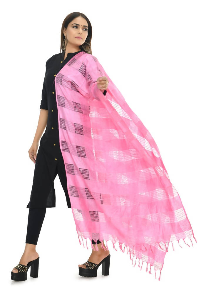 Mominos Fashion Baby Pink Window Dupatta | Grocsy