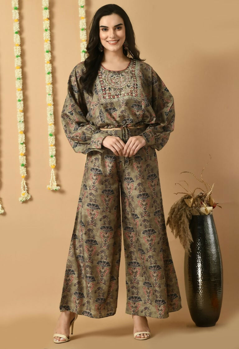 Joban Fashion D.Green Maslin Kurta Set | Grocsy