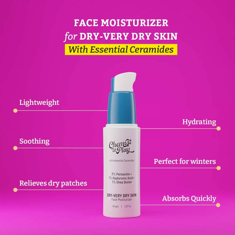 Chemist At Play Dry-Very Dry Skin Face Moisturizer with Essential Ceramides For Deeply Hydrates & Relieves Dry Patches | Grocsy