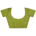 Joban Fashion Light Green Banarasi Soft Lichi Silk Checks & Woven Saree | Grocsy