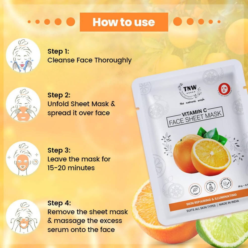 The Natural Wash Vitamin C Face Sheet Mask | Grocsy