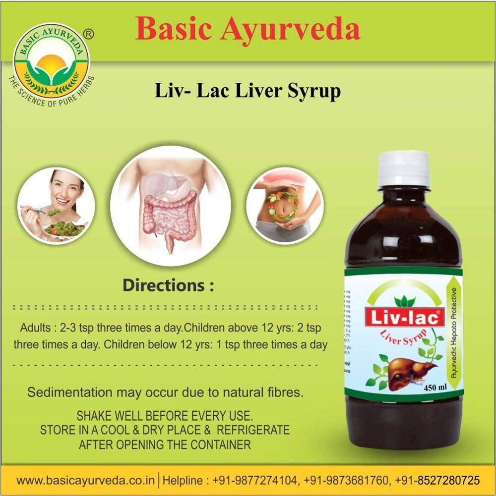 Basic Ayurveda Liv- Lac Liver Syrup | Grocsy