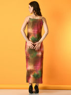 Myshka Women's Multi Printed Party Dress | Grocsy