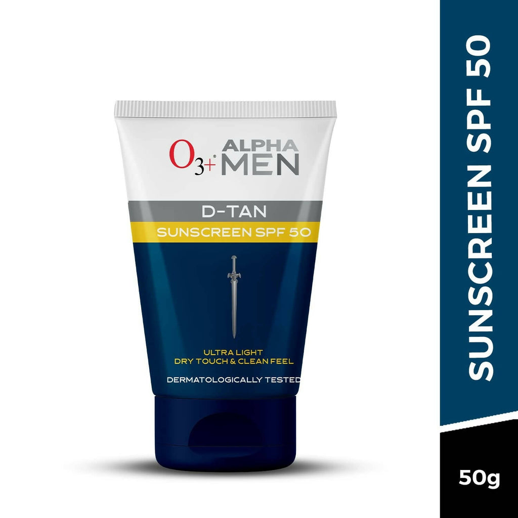 Professional O3+ Alpha Men D-Tan Sunscreen SPF 50 | Grocsy