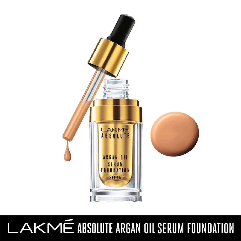 Lakme Absolute Argan Oil Serum Foundation with SPF 45 - Silk Golden | Grocsy