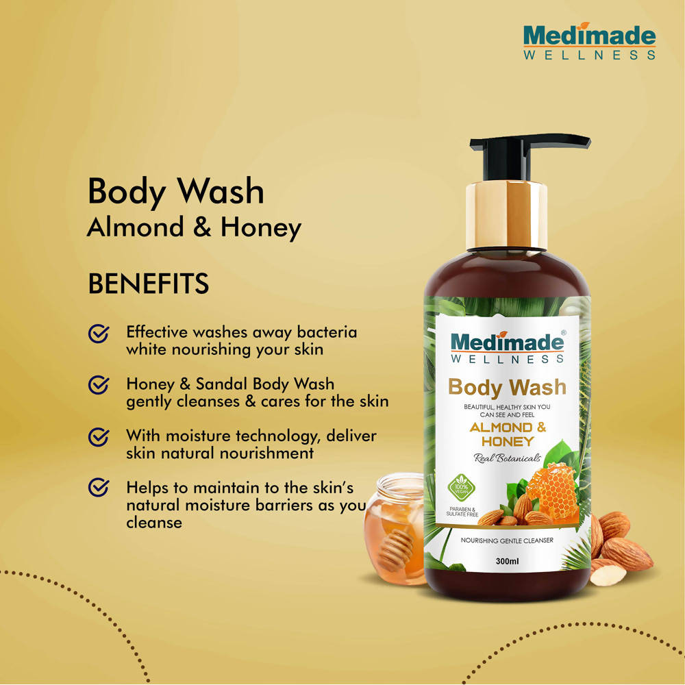 Medimade Wellness Almond & Honey Body Wash | Grocsy