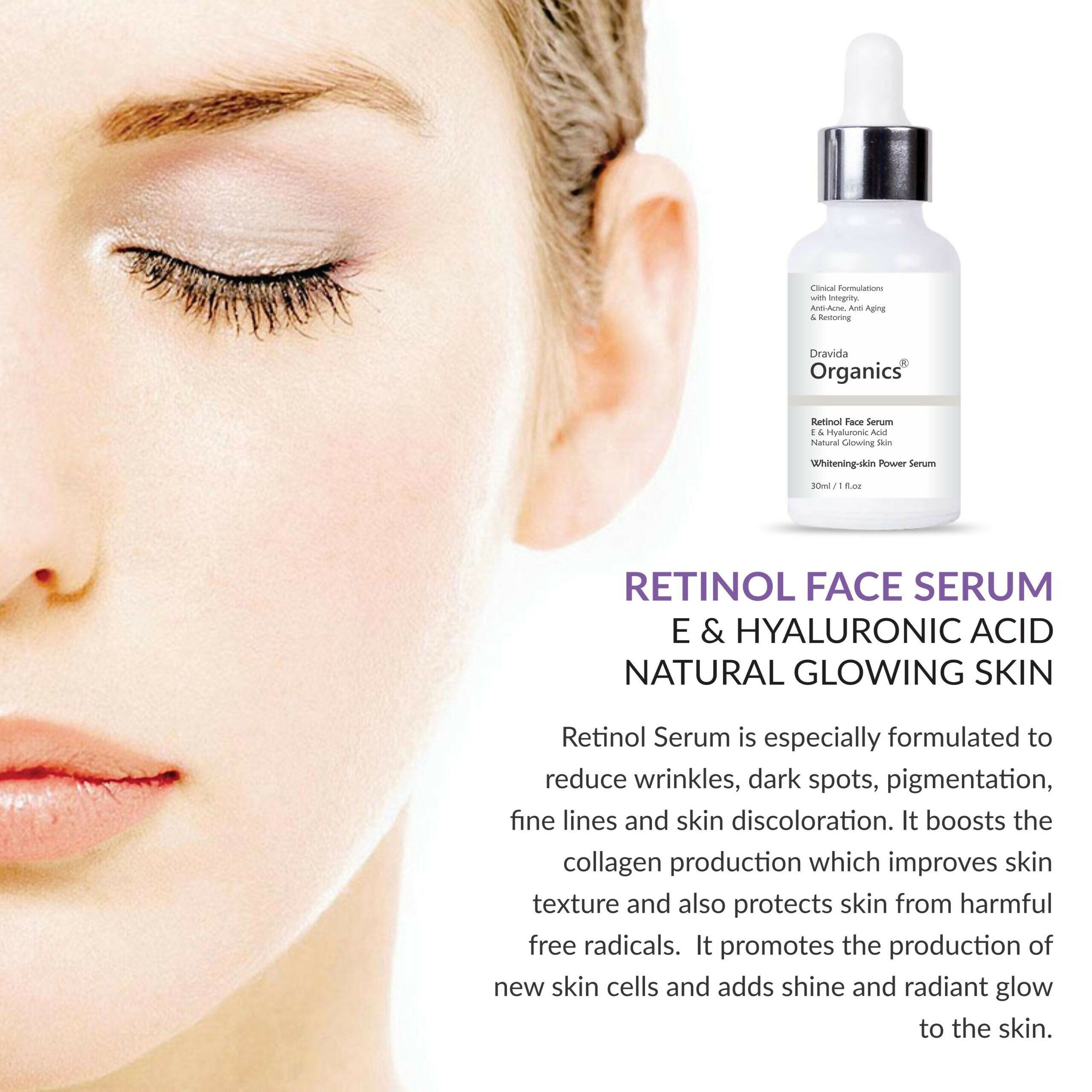Dravida Organics Retinol Face Serum | Grocsy