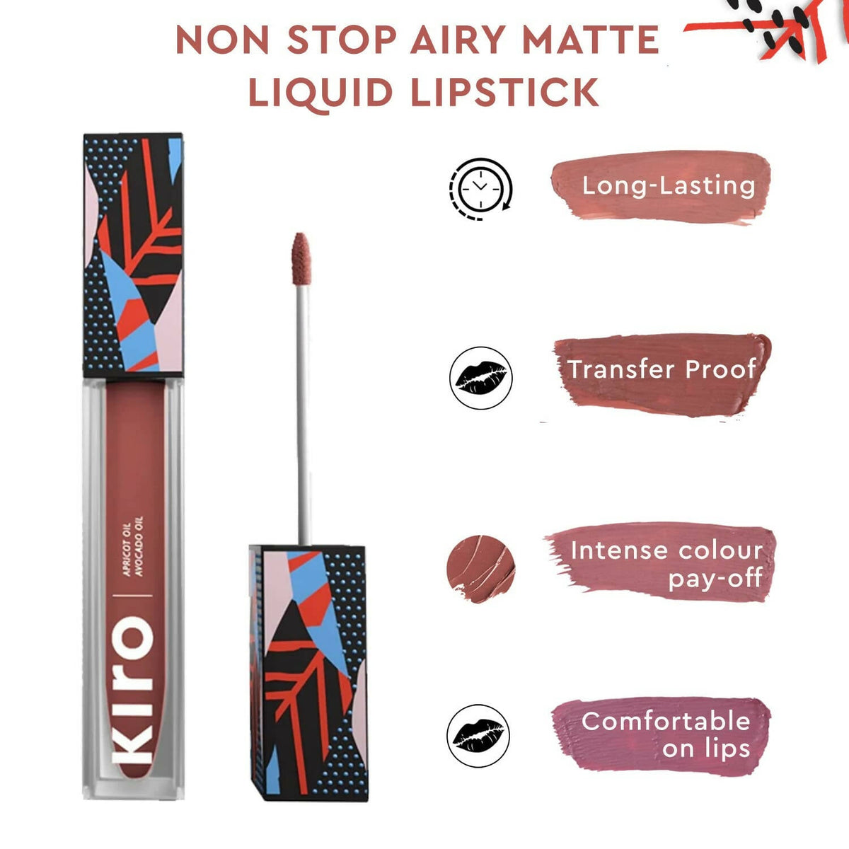 Kiro Airy Matte Liquid Lipstick - Nutmeg Nude (Chocolate Brown) | Grocsy