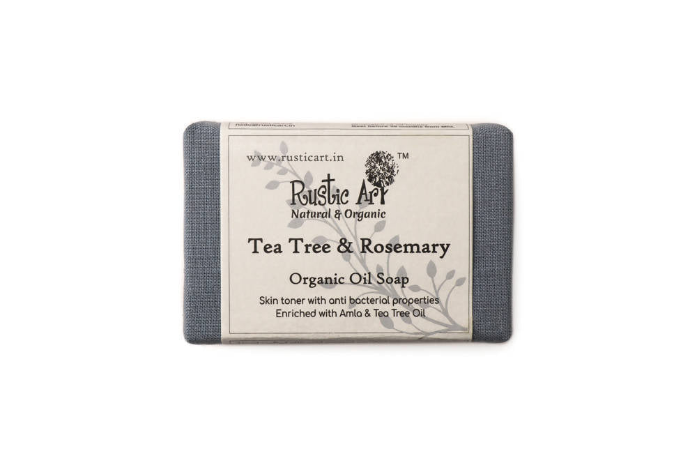 Rustic Art Tea Tree and Rosemary Organic Oil Soap | Grocsy