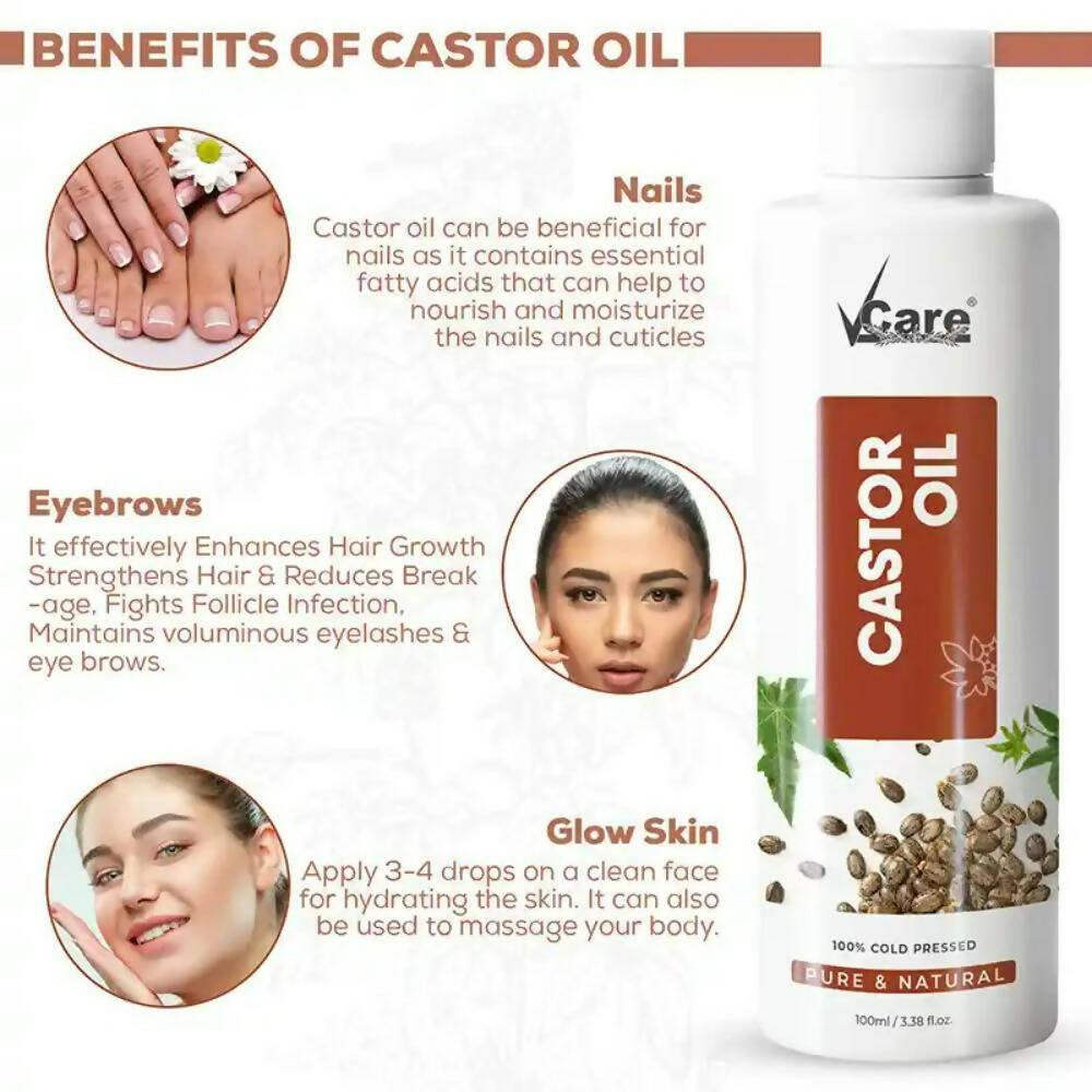 VCare Castor Oil For Hair | Grocsy