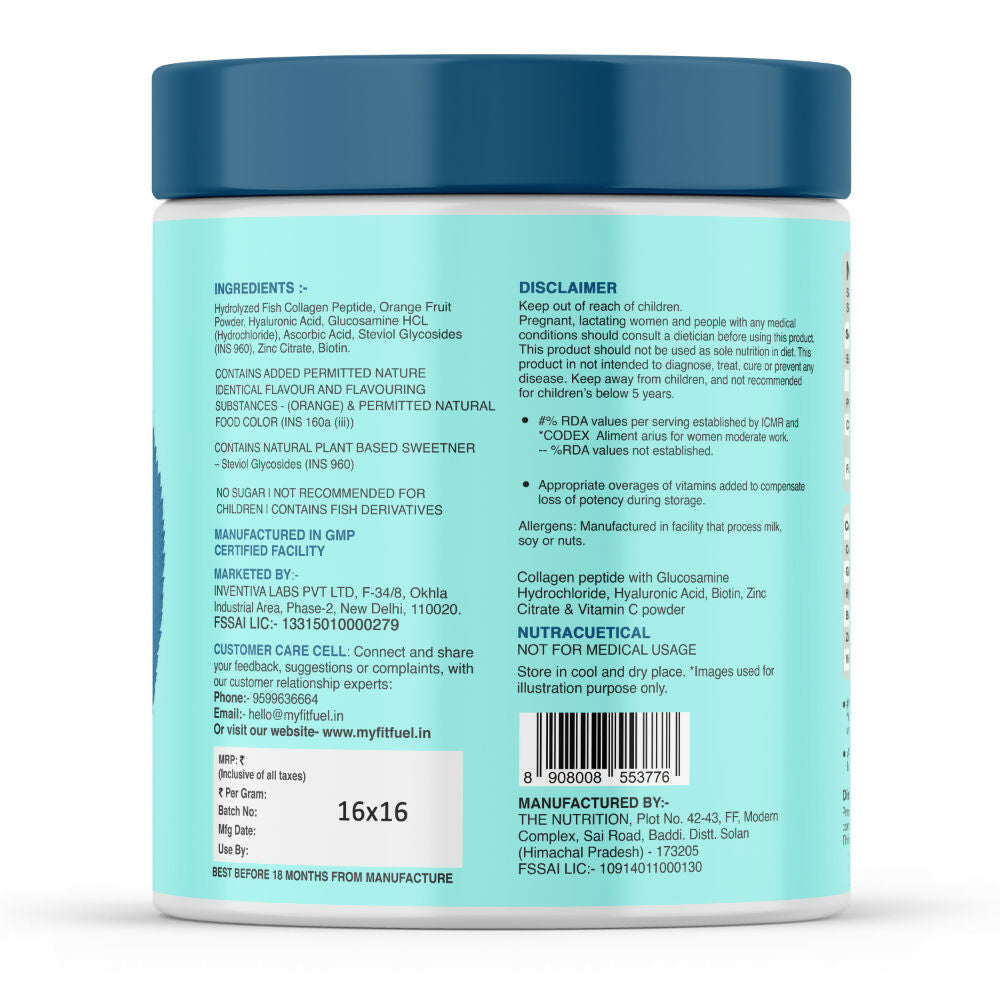 MyFitFuel Hydrolyzed Marine Collagen - Orange | Grocsy