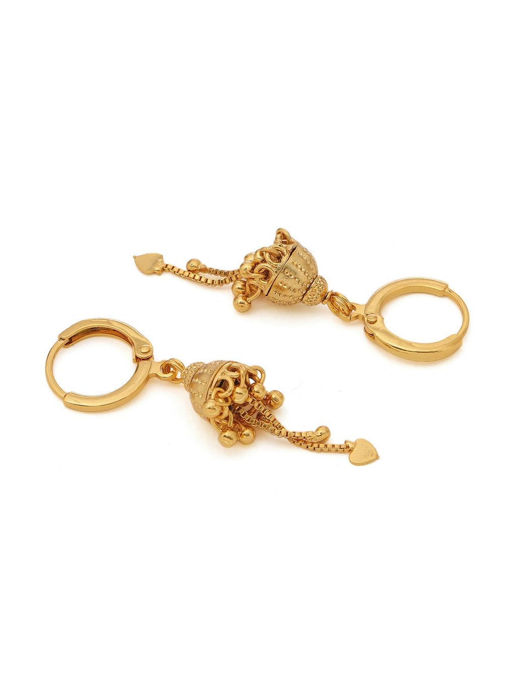 Ruby Raang Gold Loop Heart Earrings | Grocsy