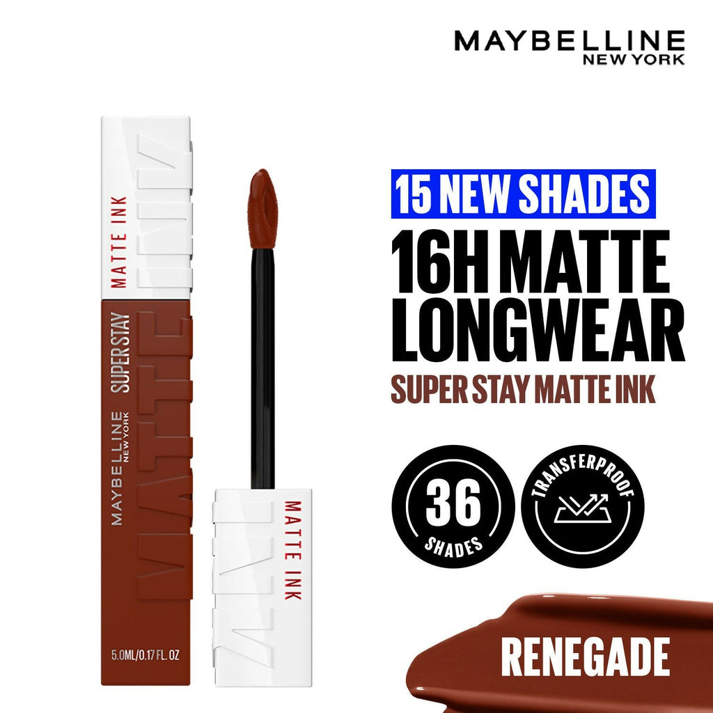 Maybelline New York Super Stay Matte Ink Liquid Lipstick - Renegade | Grocsy