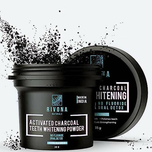 Rivona Naturals Activated Charcoal Teeth Whitening Powder | Grocsy
