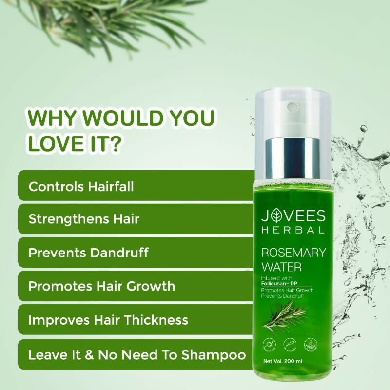 Jovees Herbal Rosemary Water Spray With Follicusan DP | Grocsy