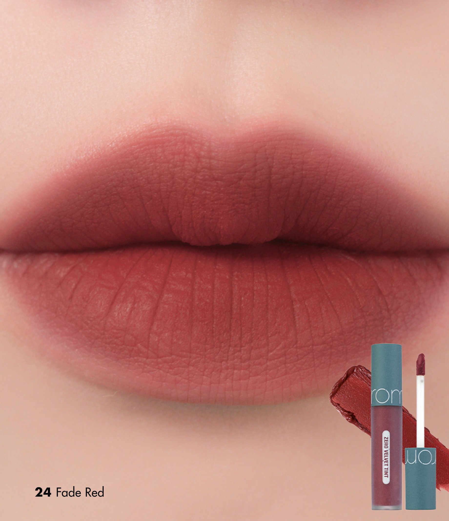 Rom&nd Zero Velvet Tint - 24 Fade Red | Grocsy
