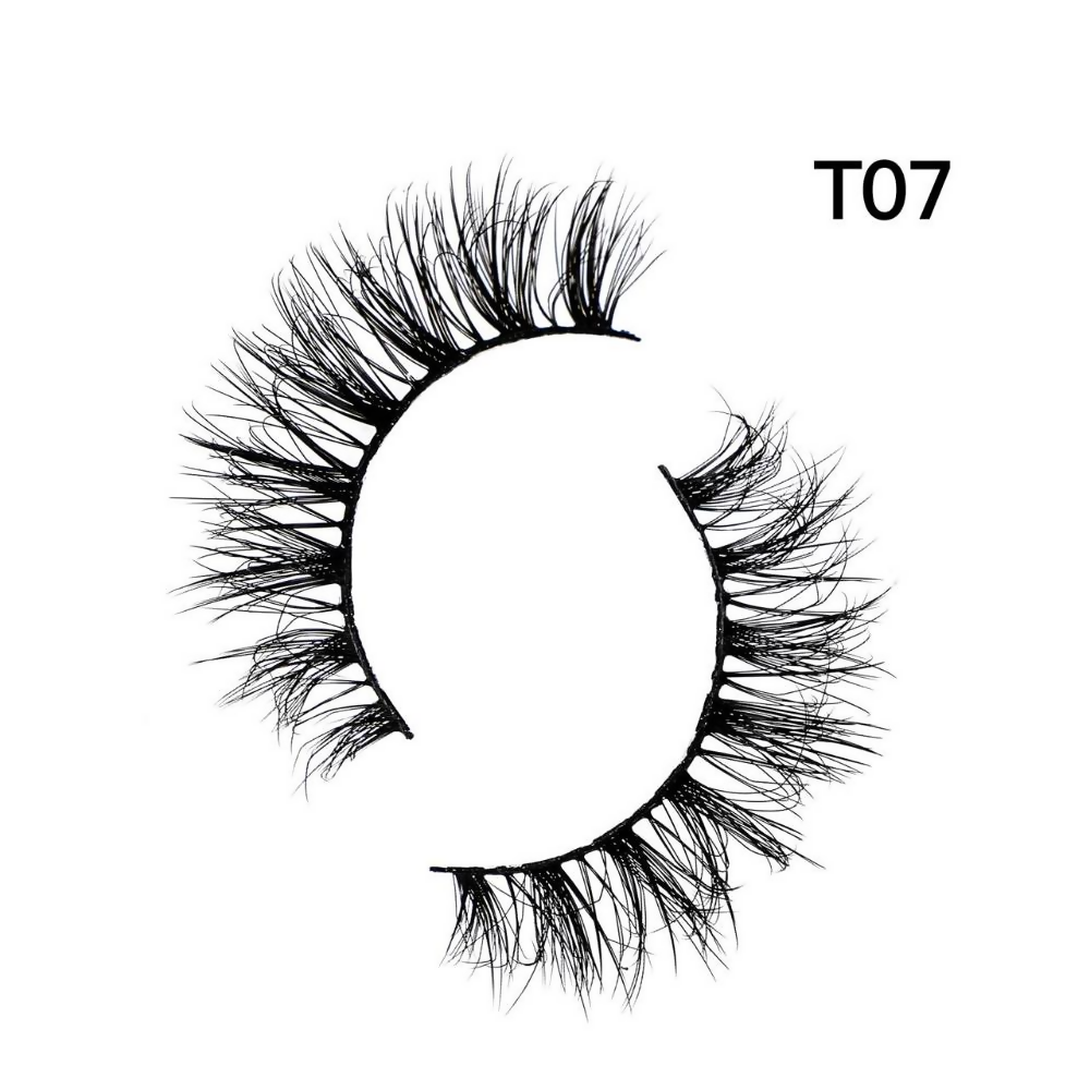 Bronson Professional Eyelash Set 3d False Long And Natural Eye Makeup - T07 | Grocsy