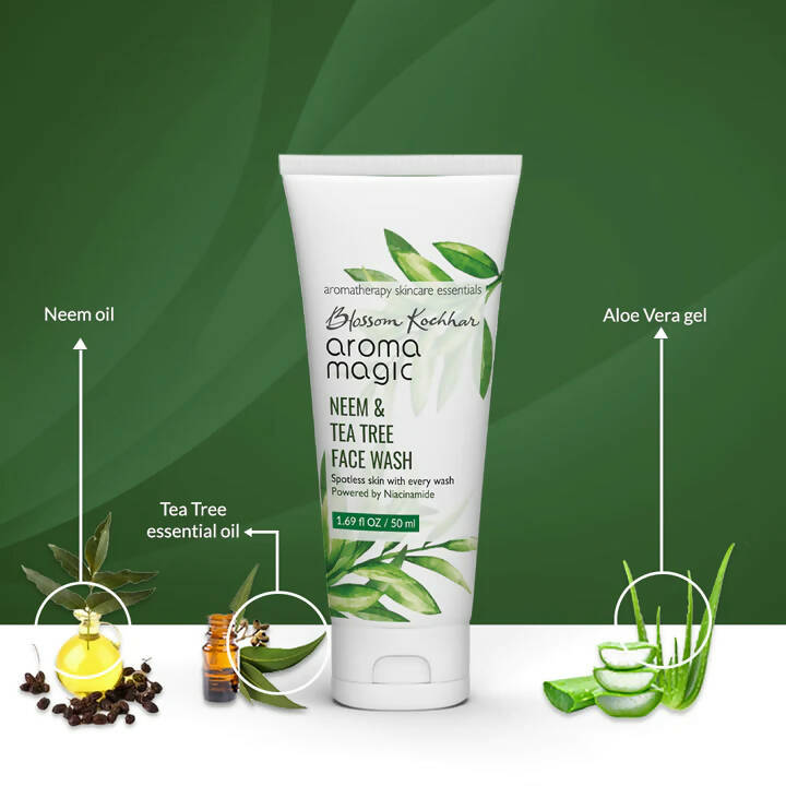 Blossom Kochhar Aroma Magic Neem & Tea Tree Face Wash | Grocsy