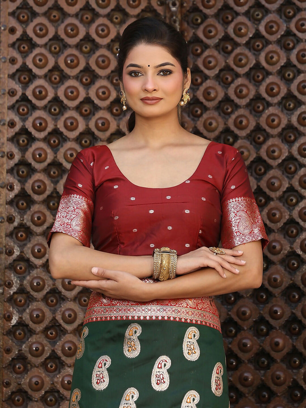 Shree Shyam Fashion Green Silk Saree | Grocsy