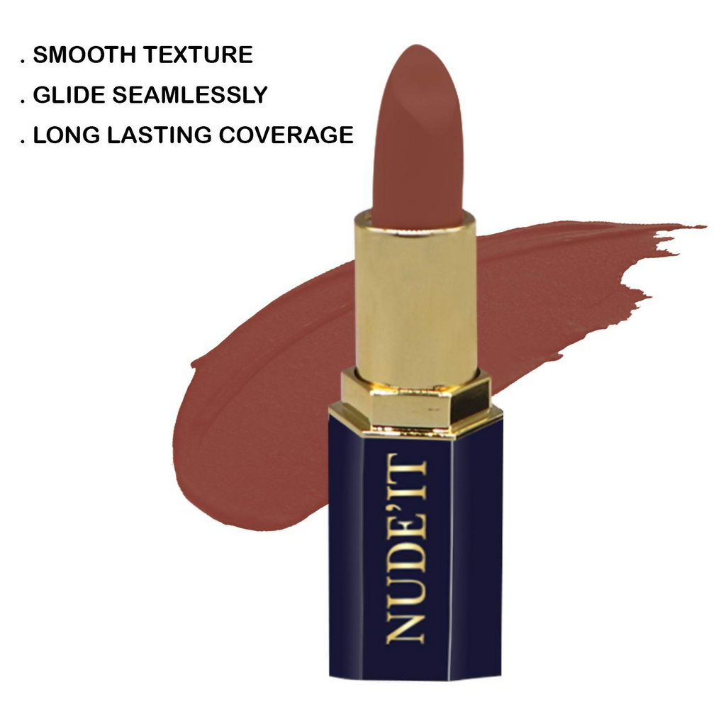 CVB C12 Nude’It Lip Colour for Smudge Proof Matte Finish 205 Rouge | Grocsy