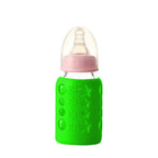 Safe-O-Kid Silicone Baby Feeding Bottle Cover Cum Sleeve for Insulated Protection 120mL- Green | Grocsy
