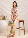 Janasya Off White Cambric Floral Co-Ords | Grocsy