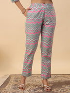 Janasya Green Cambric Ethnic Motifs Co-Ords | Grocsy