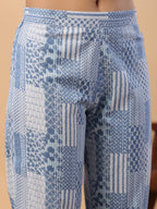 Janasya Blue Cambric Ethnic Motifs Set | Grocsy