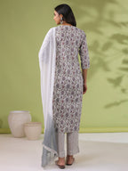 Janasya White Cambric Floral Set | Grocsy