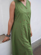 Janasya Light Cotton Solid A-Line Kurta Set | Grocsy