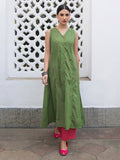 Janasya Light Cotton Solid A-Line Kurta Set | Grocsy